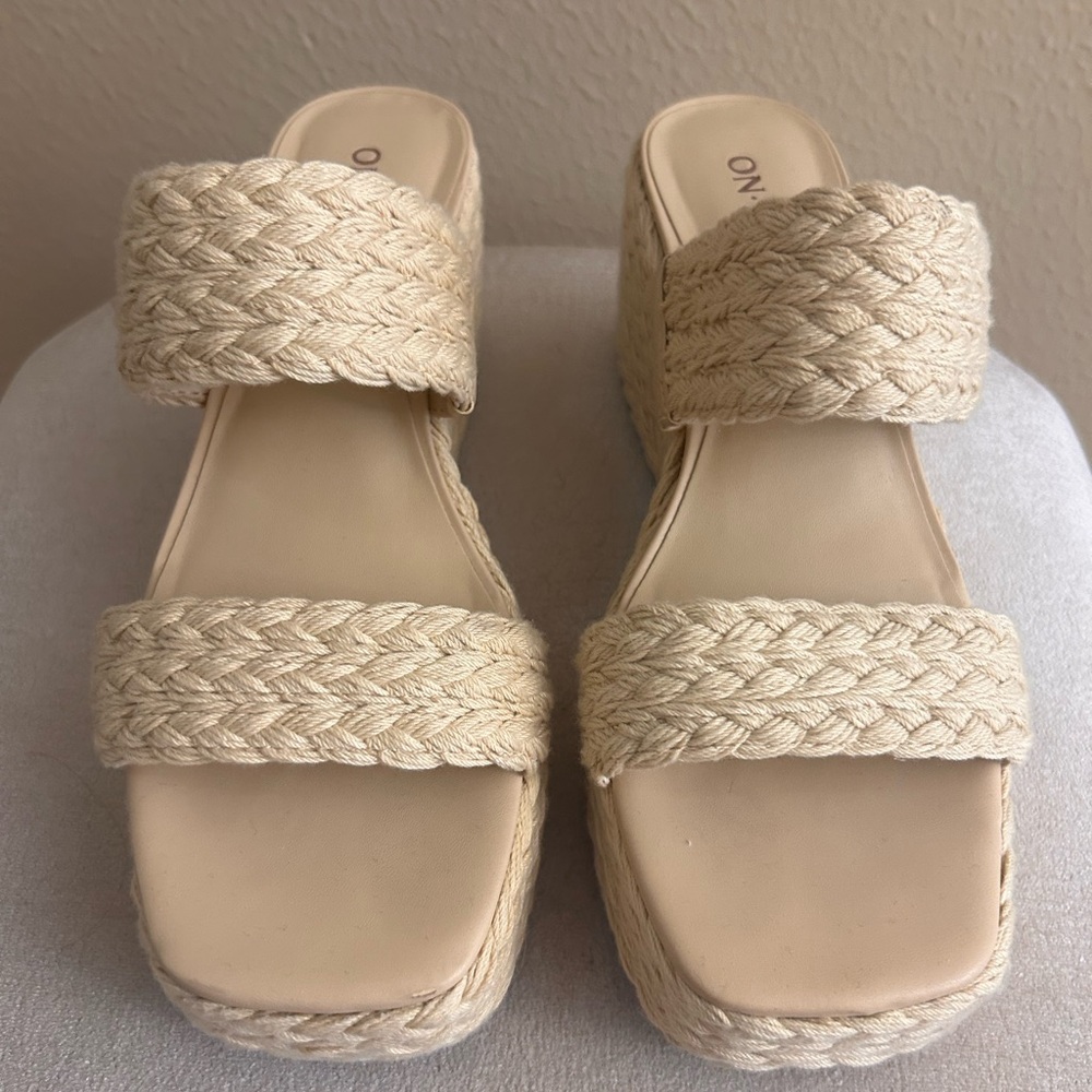 Sandals, On 34th, worn once.